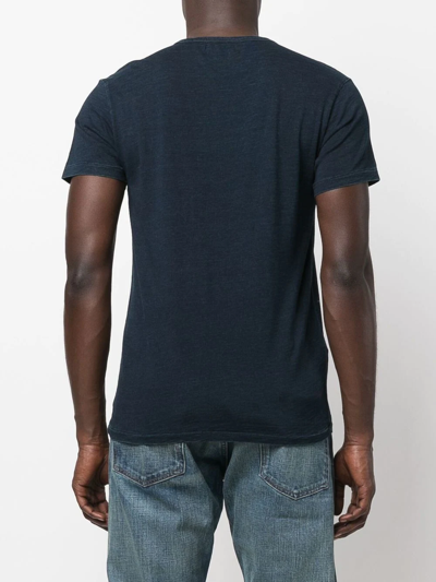 Shop Ralph Lauren Rrl Patch-pocket Short-sleeve T-shirt In Blue