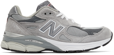 Shop New Balance Grey Made In Us 990v3 Sneakers