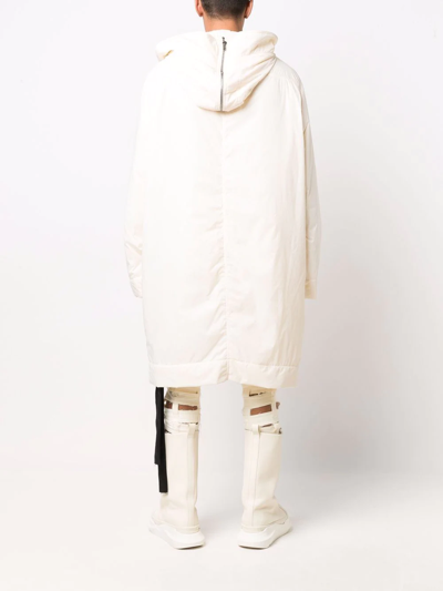 Rick Owens Padded Oversized Parka In Neutrals
