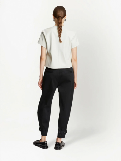 Shop Proenza Schouler White Label Twist-detail Short-sleeved Top In Weiss