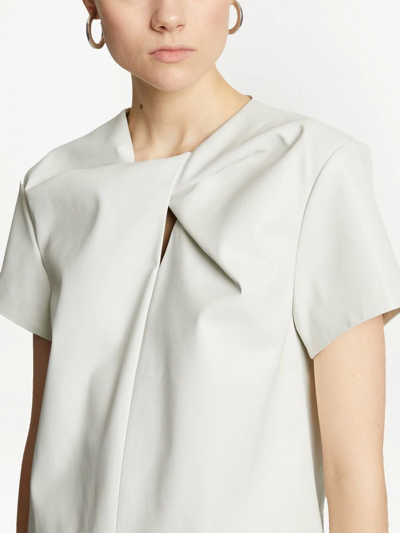 Shop Proenza Schouler White Label Twist-detail Short-sleeved Top In Weiss