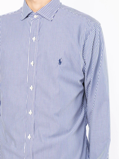 Polo Ralph Lauren Pinstriped Button-down Shirt In Blue