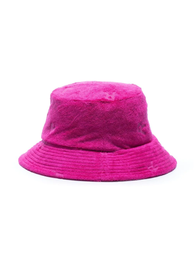 Shop Rotate Birger Christensen Bianca Heart Motif Bucket Hat In Rosa