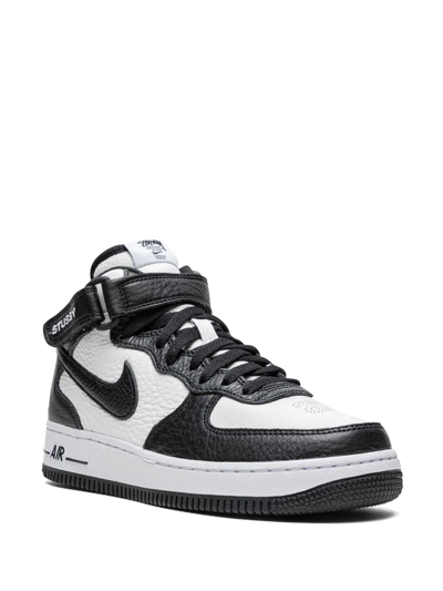 Nike X Stussy Air Force 1 Mid Sneakers In White