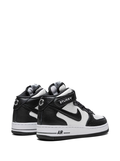 Nike X Stussy Air Force 1 Mid Sneakers In White