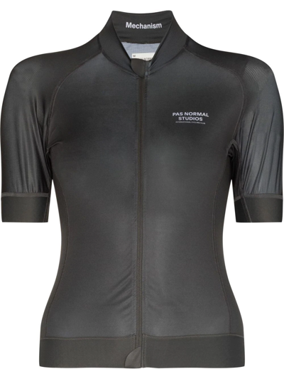 Shop Pas Normal Studios Mechanism Cycling Jersey Top In Grey