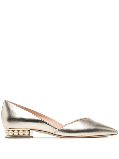 Shop Nicholas Kirkwood Casati Ballerina Shoes In Silver