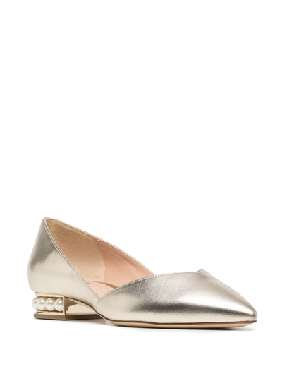 Shop Nicholas Kirkwood Casati Ballerina Shoes In Silver