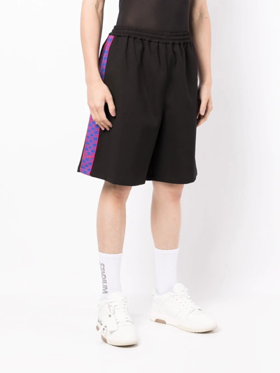 Shop Off-white Monogram Band Track Shorts In Schwarz