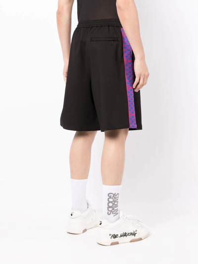 Shop Off-white Monogram Band Track Shorts In Schwarz