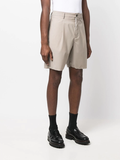 Shop Mtl Studio Straight-leg Chino Shorts In Grey