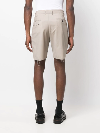 Shop Mtl Studio Straight-leg Chino Shorts In Grey
