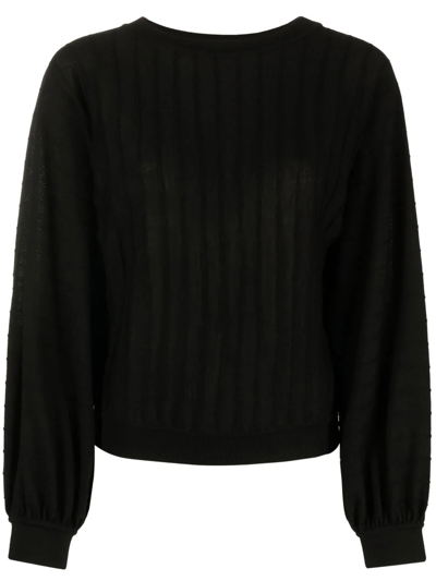 Shop Boutique Moschino Relaxed Crew-neck Jumper In Black