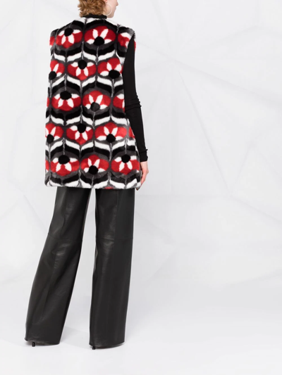 Boutique Moschino Faux Fur Vest For Women In Black