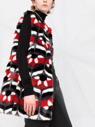 Boutique Moschino Faux Fur Vest For Women In Black