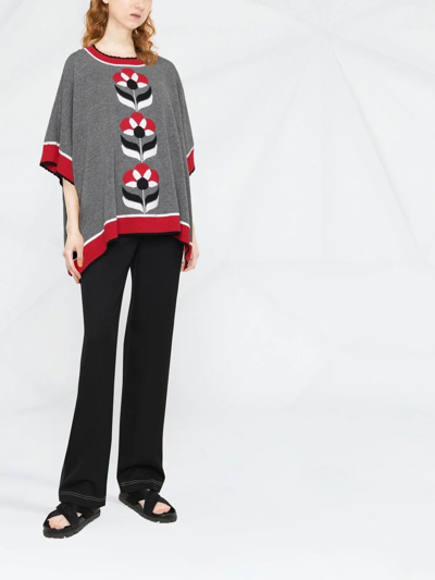 Boutique Moschino Geometric Wool T-shirt In Grey