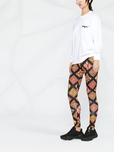 Shop La Doublej Floral Check Leggings In Black