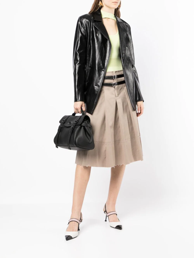 Mulberry Alexa Heavy Grain Leather Top Handle Bag In Schwarz
