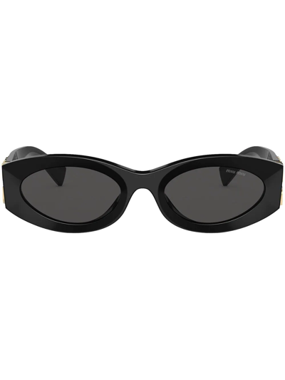 Miu Miu 0mu 11ws Miu Glimpse 1ab5s0 Nero Sunglasses In Grey