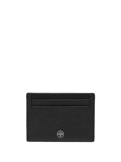 Shop Mulberry Logo-embossed Slim Cardholder In Black