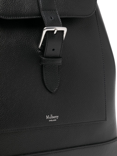 Shop Mulberry Chiltern Logo-embossed Backpack In Black