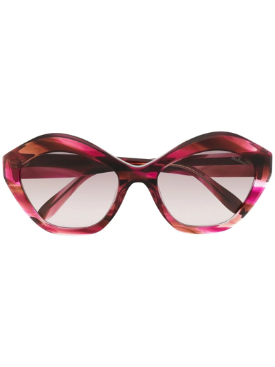 Shop Mulberry Evie Cat-eye Sunglasses In Red