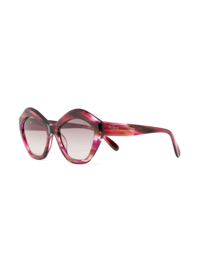 Shop Mulberry Evie Cat-eye Sunglasses In Red
