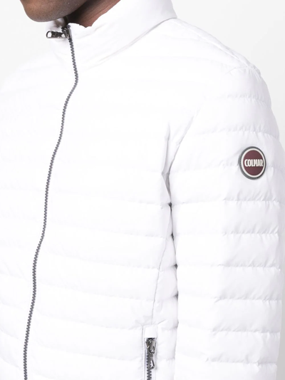 Shop Colmar Logo Quilted Jacket In White
