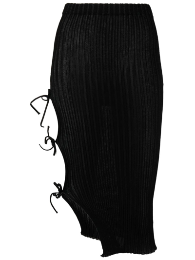 Shop A. Roege Hove Cut-detail Knit Dress In Black