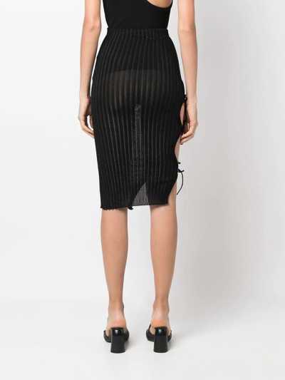 Shop A. Roege Hove Cut-detail Knit Dress In Black