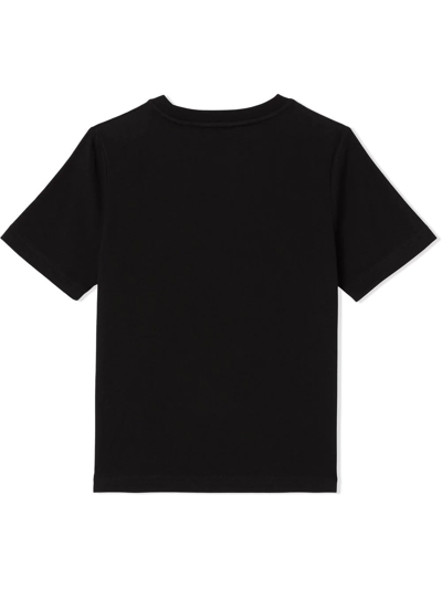 Shop Burberry Montage-print Cotton T-shirt In Schwarz