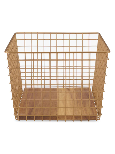 Shop Neat Method Metal Grid Basket In Brass