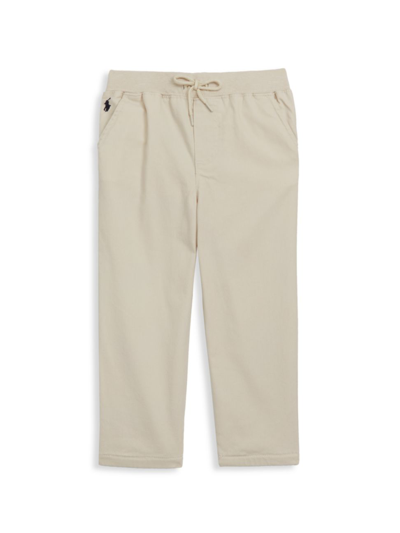 Shop Polo Ralph Lauren Baby Boy's Flat Front Joggers In Sand