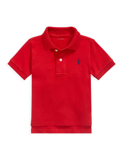 Shop Polo Ralph Lauren Baby Boy's Cotton Interlock Polo In Red