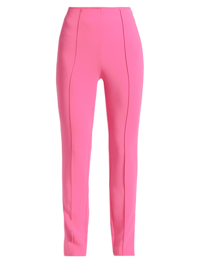 Shop Cinq À Sept Women's Brianne Pintuck Crepe Pants In Pink Azalea