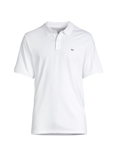 Shop Vineyard Vines Men's Edgartown Piqué Polo Shirt In White Cap