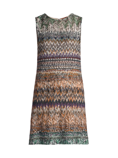 Shop Missoni Women's Knit Chevron Sheath Dress In Dark Multicolor