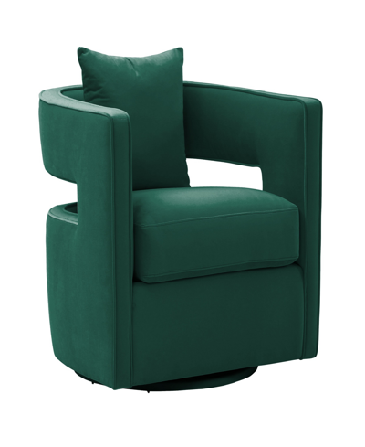 Shop Tov Furniture Kennedy Swivel Chair In Forest Green