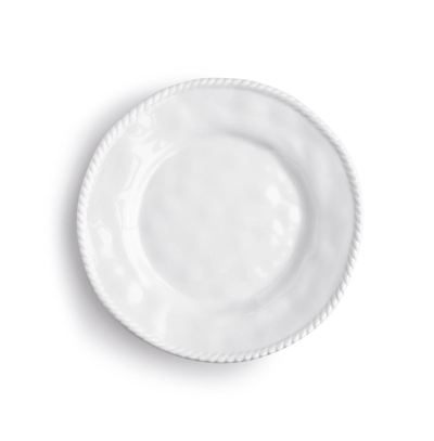Q Squared Melamine Nautical 9" Salad Plates, Set Of 4 In White