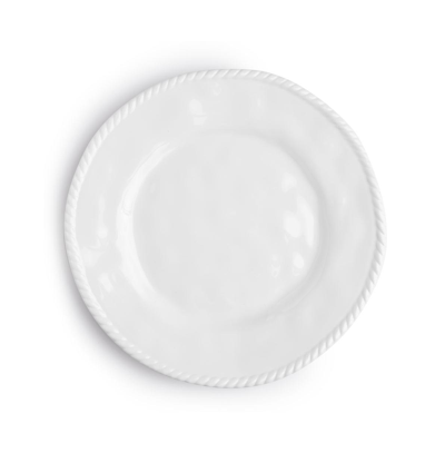 Q Squared Melamine Nautical 11" Dinner Plates, Set Of 4 In White