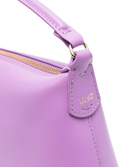 Shop Liu •jo Liu Jo Leonie Hanne Woman's Hobo Lilac Leather Small Handbag In Violet