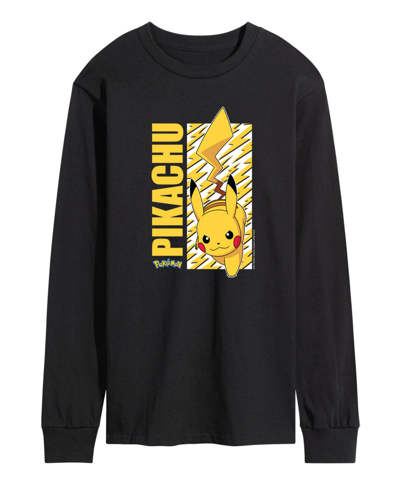 Shop Airwaves Men's Pokemon Pikachu Long Sleeve T-shirt In Black