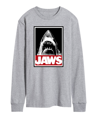 Shop Airwaves Men's Jaws Long Sleeve T-shirt In Gray