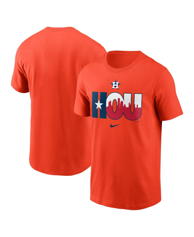 Shop Nike Men's  Orange Houston Astros Wordmark Local Team T-shirt