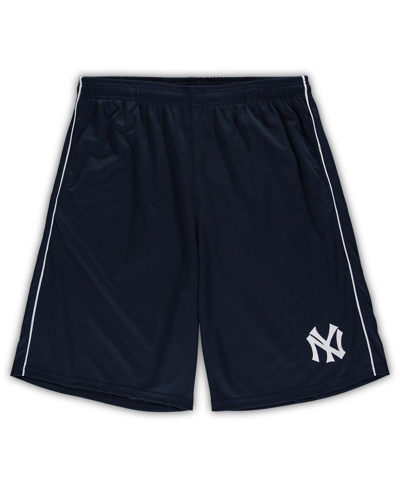 Shop Profile Men's Navy New York Yankees Big And Tall Mesh Shorts