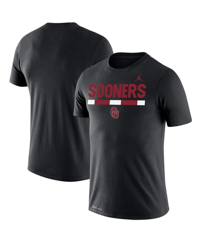 Shop Jordan Men's  Black Oklahoma Sooners Team Dna Legend Performance T-shirt