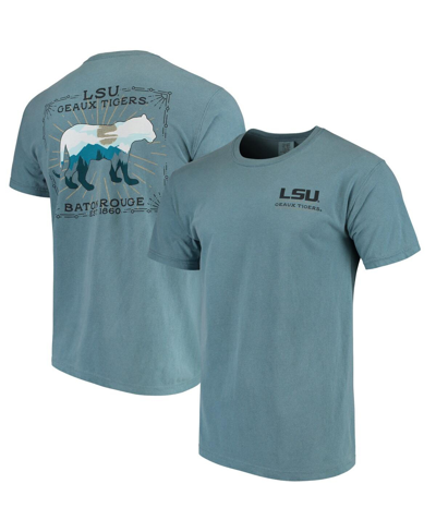 Shop Image One Men's Blue Lsu Tigers State Scenery Comfort Colors T-shirt