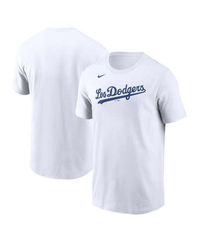 Shop Nike Men's  White Los Angeles Dodgers Team City Connect Wordmark T-shirt