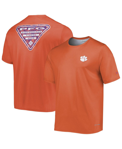 Shop Columbia Men's  Orange Clemson Tigers Terminal Tackle Omni-shade T-shirt