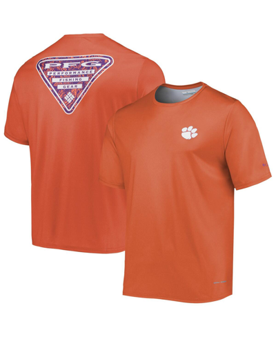 Columbia Men's  Orange Clemson Tigers Terminal Tackle Omni-shade T-shirt In Orange